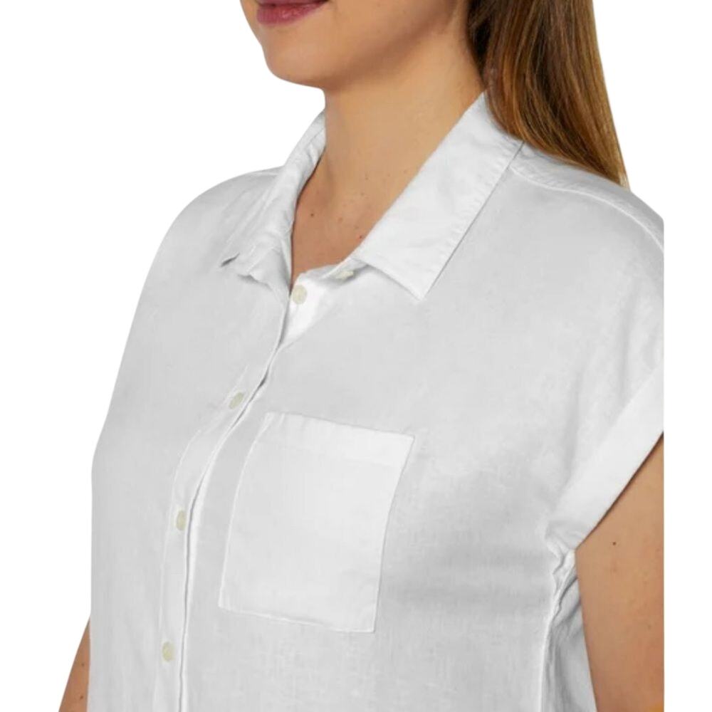 Orvis Ladies' Short Sleeve Linen Blend Shirt Size XXL